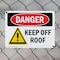 Signmission Keep Off Roof, 10 in W x Rectangle, Plastic OS-2PACK-DS-P-710-L-1398 - alternate 2